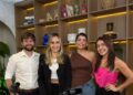 Reunidos na gravação do novo episódio do podcast Felipe Albuquerque, MSc/PhD em Genética Molecular e Diretor Científico do Lacmar Genômica; a médica nutróloga Dra. Marina Reis, a jornalista Giovana Braga e a nutricionista Mayra Tirza - Foto: Divulgação