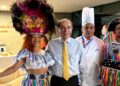 O Senador Marcelo Castro (PI) com o Chef Igor Barros, do Restaurante Escola do Senac Maranhão e os dançarinos Isa Sousa e Cristiano Abreu - Foto: Divulgação