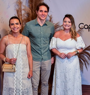 Renata Benevides, Benjamim Oliveira e Karla Rodrigues - Foto: Eri Nunes
