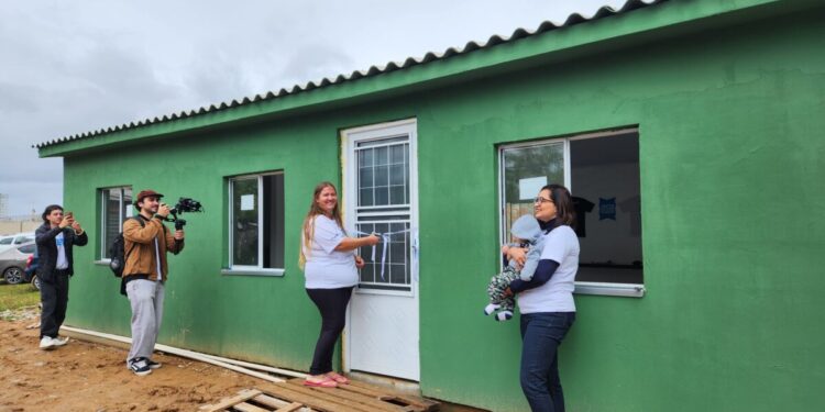 É mais um espaço para a comunidade, construído no bairro Sarandi, na zona norte, como apoio após o impacto das enchentes que atingiram o Sul em 2024 - Foto: Divulgação