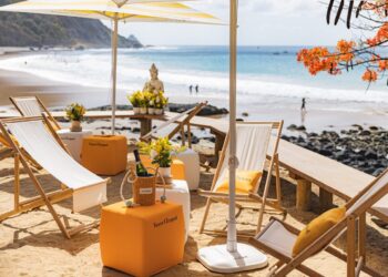 Depois de marcar presença no verão em Ibiza, Mykonos, Capri e Saint-Tropez, a experiência solar chega ao Bar do Meio em Noronha - Foto: Pridia
