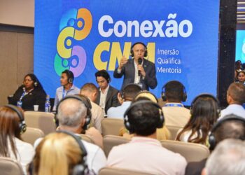 Glademir Aroudi, Ex-Presidente da CNM, durante fala na abertura do evento - Foto: Divulgação
