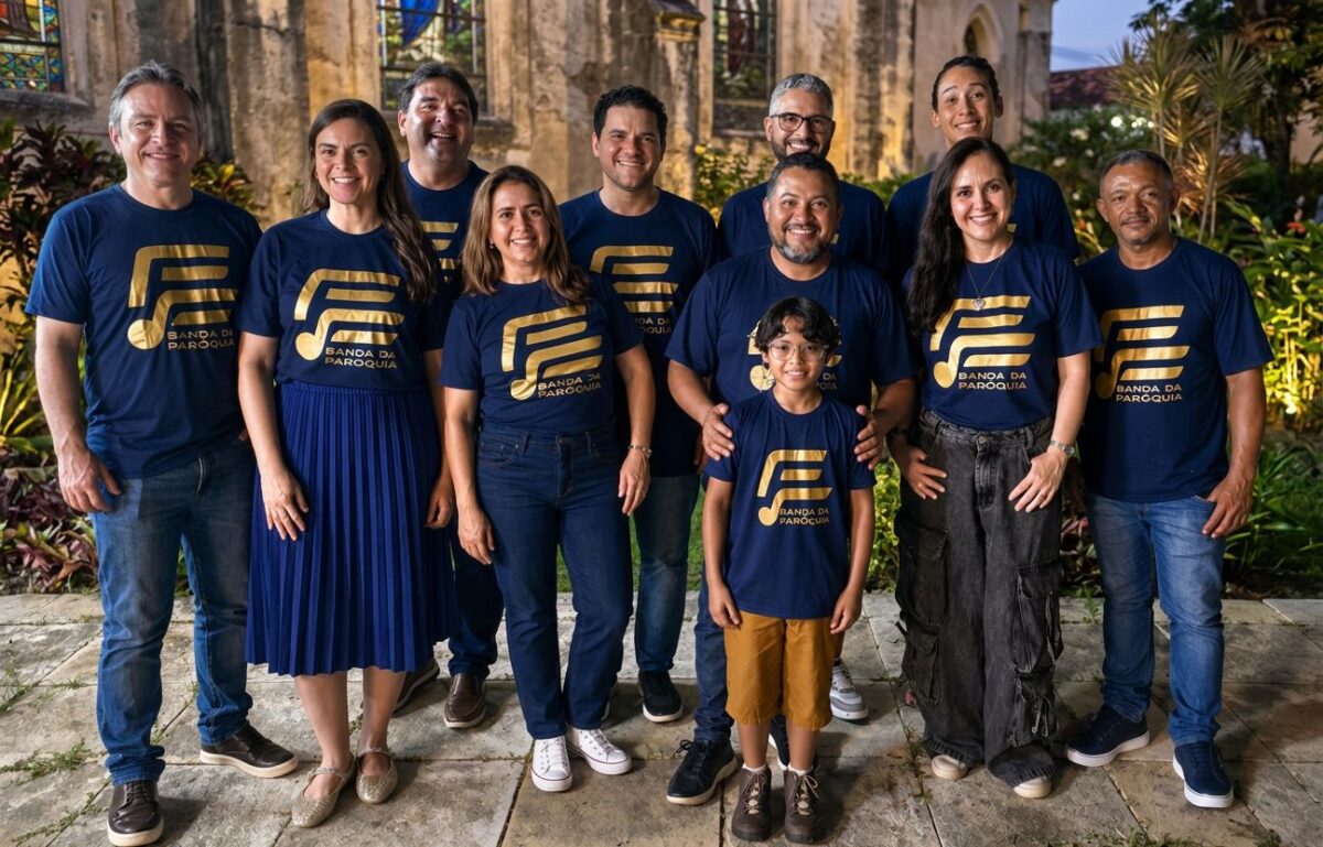 A Banda da Paróquia fará show ao vivo no encerramento da I Corrida de Corpus Christi na Avenida Litorânea, no domingo (3) - Foto: Divulgação