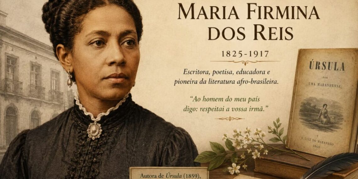 Idealização de Maria Firmina dos Reis gerada por I.A. - Foto: Reprodução