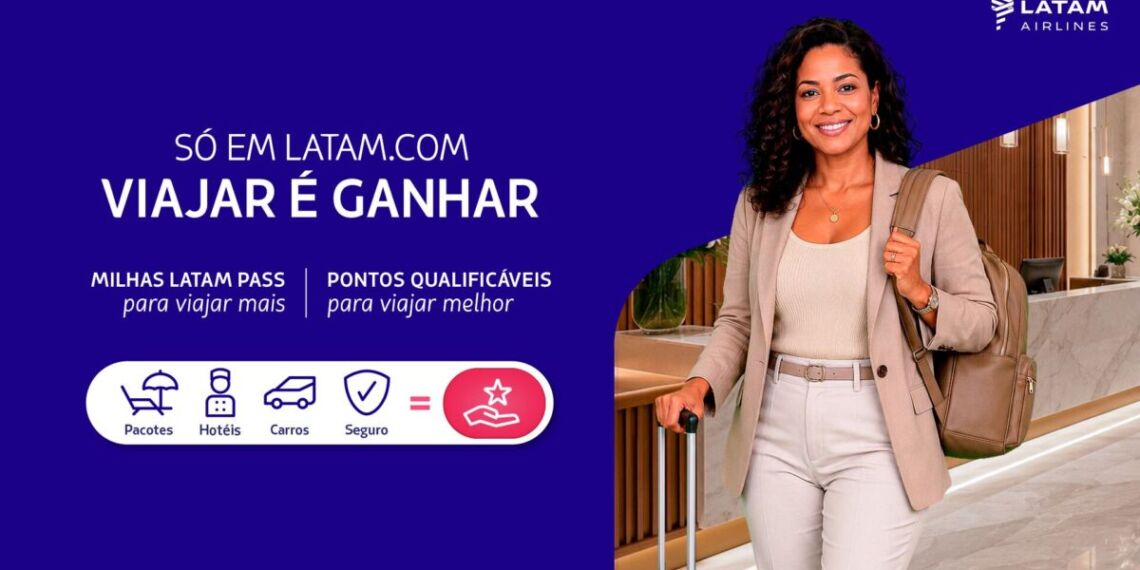 Campanha de reposicionamento do portal latam.com apresenta o site como hub completo para compra de viagens – Foto: Divulgação