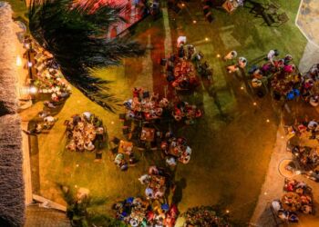 Área externa para eventos no Oiti Beach Resort proporciona momentos de integração e contato com a natureza de Tutóia – Foto: Divulgação