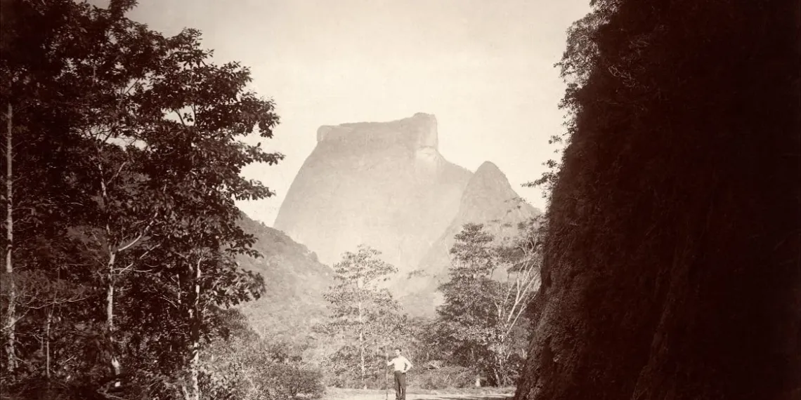 Foto histórica da Pedra da Gávea, na Floresta da Tijuca - Foto: Reprodução