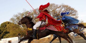 Cavalhadas de Taguatinga misturam fé e folclore em um espetáculo que encena batalhas medievais Foto: Adiel Ponte