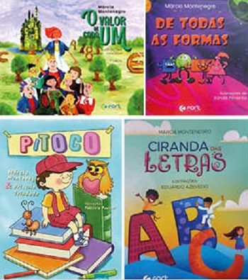 Um leque de obras infantojuvenis que enriquecem a arte literária da escritora Márcia Montenegro, numa junção de textos e cadência musical rimada e harmoniosa - Fotos: Divulgação