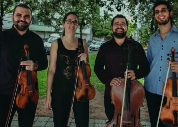 Quarteto Ibirapitanga do Rio Grande do Sul, no primeiro dia do Festival Sesc Partituras - Foto: Divulgação