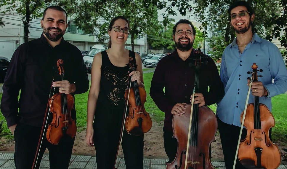 Quarteto Ibirapitanga do Rio Grande do Sul, no primeiro dia do Festival Sesc Partituras - Foto: Divulgação