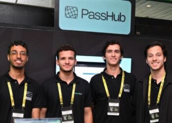 Fernando Santos, CTO; Leonardo Piana, CFO; Alan Barbosa, e CEO; Marcos Americano, CSO, da PassHub - Foto: Divulgação